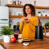 Cecotec ThermoSense 400 Black Woody Electric Kettle, Wasserkocher schwarz/holz, 3.000 Watt, 1,7 Liter