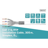 Digitus Professional Cat.7 S/FTP Verlegekabel Maxflex simplex, Dca weiß, 305 Meter Box