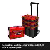 EINHELL E-Case Werkzeugkoffer Umzug , 79-teilig, Werkzeug-Set schwarz/rot