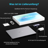 GEEKOM GEEKBOOK X16 PRO, Notebook silber, Intel® Core™ Ultra 9 185H, Intel® Arc™ Graphics, 32 GB LPDDR5, 2 TB (2 TB SSD), Windows 11 Pro