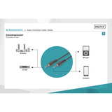 Digitus Audio-Anschlusskabel 3,5mm Klinke, Stereo schwarz, 1,5 Meter