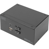 Digitus KVM-Switch DisplayPort 2x 1  schwarz, Dual Display