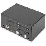 Digitus KVM-Switch DisplayPort 2x 1  schwarz, Dual Display
