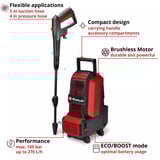 EINHELL Akku-Hochdruckreiniger HYPRESSO 36/105 rot/schwarz, ohne Akku und Ladegerät