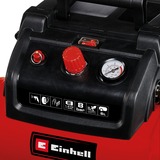 EINHELL Kompressor TC-AC 190/6/8 OF Set rot/schwarz, 1.200 Watt, Reifen-Füllgerät, Druckluftschlauch