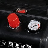 EINHELL Kompressor TC-AC 190/6/8 OF Set rot/schwarz, 1.200 Watt, Reifen-Füllgerät, Druckluftschlauch