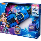 Spin Master Paw Patrol: Der Mighty Kinofilm, Chases Deluxe Superhelden-Raketenfahrzeug, Spielfahrzeug blau/schwarz, inkl. Chase Figur