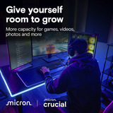 Crucial T710 2 TB, SSD PCIe 5.0 x4, NVMe 2.0, M.2 2280, mit Kühlkörper