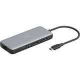 Digitus 7-Port USB-C Docking Station, Dockingstation grau/schwarz