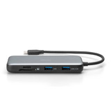 Digitus 7-Port USB-C Docking Station, Dockingstation grau/schwarz