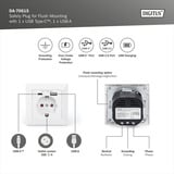 Digitus Sicherheits-Steckdose Unterputz, mit 1x USB-A und 1x USB-C weiß