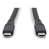 Digitus USB4 Gen 2x2 Silikon-Anschlusskabel USB-C > USB-C schwarz, 2 Meter, PD, Laden mit bis zu 240 Watt