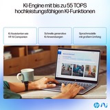 HP OmniBook Ultra 14-fd0097ng, Notebook silber, AMD Ryzen AI 9 HX 375, AMD Radeon 890M, 32 GB LPDDR5X, 1 TB (1 TB SSD), Windows 11 Home 64-Bit
