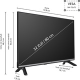 JVC LT-32VH7555, LED-Fernseher 80 cm (32 Zoll), schwarz, WXGA, Tripple Tuner, TiVo
