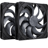 Noctua NF-A14x25 G2 PWM Sx2-PP chromax.black, Gehäuselüfter schwarz, PWM-Anschluss, 2 Lüfter, 140 mm