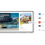 Samsung Flip WM85FX, Public Display weiß/grau, UltraHD/4K, Touchfunktion, Multi‑Touch