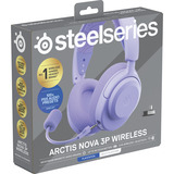 SteelSeries Arctis Nova 3P Wireless Lavender, Gaming-Headset lavendel, Für Playstation, Bluetooth, WiFi, Mobile App Control