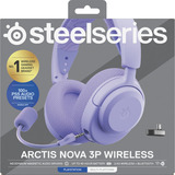 SteelSeries Arctis Nova 3P Wireless Lavender, Gaming-Headset lavendel, Für Playstation, Bluetooth, WiFi, Mobile App Control