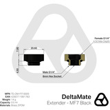 Thermal Grizzly DeltaMate Extender - MF7, Verbindung schwarz