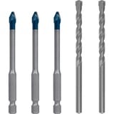 Bosch Professional EXPERT HEX-9 HardCeramic Bohrer Mixed-Set, Ø 6mm, Bohrer-Satz 5-teilig, inkl. 2 CYL-3-Betonbohrer