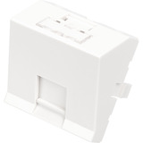 Digitus Frontplatte 1-Port, 45x45mm, abgewinkelt, Abdeckung weiß, für Rahmen DN-93802-5-SH und Keystone-Module