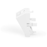 Digitus Frontplatte 1-Port, 45x45mm, abgewinkelt, Abdeckung weiß, für Rahmen DN-93802-5-SH und Keystone-Module