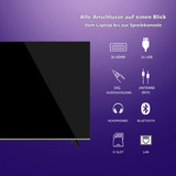JVC LT-65VU7555, LED-Fernseher 164 cm (65 Zoll), schwarz/grau, UltraHD/4K, Tripple Tuner, TiVo
