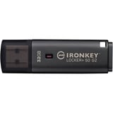 Kingston IronKey Locker+ 50 G2 32 GB, USB-Stick anthrazit, USB-A 3.2 Gen 1
