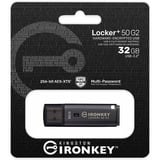 Kingston IronKey Locker+ 50 G2 32 GB, USB-Stick anthrazit, USB-A 3.2 Gen 1