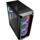 Sharkoon TK5M RGB Generalüberholt, Tower-Gehäuse schwarz, Gehärtetes Glas