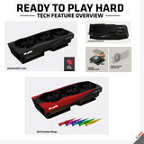 XFX Radeon RX 9070 XT OC Mercury RGB Magnetic Air, Grafikkarte schwarz, RDNA4, GDDR6, 3x DisplayPort, 1x HDMI 2.1