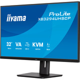 iiyama ProLite XB3294UHSCP-B1, LED-Monitor 80 cm (31.5 Zoll), schwarz (matt), UltraHD/4K, VA, HDMI, DP, USB-C, USB-Hub
