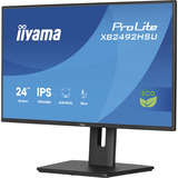iiyama Prolite XB2492HSU-B1, LED-Monitor 60.5 cm (24 Zoll), schwarz (matt), FullHD, IPS, HDMI, DP, USB-Hub, Verstellbarer Standfuß, 120Hz Panel