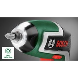 Bosch Akkuschrauber IXO 7 Bit-Set 3,6Volt grün/schwarz, Li-Ionen Akku 2,0Ah, 32-teiliges Schrauberbit-Set