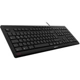 CHERRY STREAM KEYBOARD, Tastatur schwarz, IT-Layout, Cherry SX-Scherentechnologie