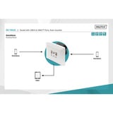 Digitus Steckdose Unterputz, mit USB A und USB-C Ports weiß, 2x USB-A, 1x USB-C, 3,1A