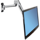 Ergotron LX Steh-Sitz Monitor Arm, Monitorhalterung silber