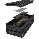 ICY BOX IB-1917M-C32a M.2 NVMe SSD Gehäuse , Laufwerksgehäuse schwarz, USB 3.2 Gen 2x2 Typ-C