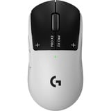 Logitech G Pro X2 SUPERSTRIKE, Gaming-Maus hellgrau/schwarz, LIGHTSPEED, HERO 2, für Windows