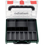 Metabo MetaboX 100 S Organizer, Werkzeugkiste grün/transparent, leer