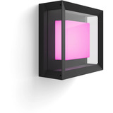 Philips White & Color Ambiance Econic Outdoor quadratische Wandleuchte, LED-Leuchte schwarz