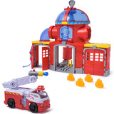 Spin Master Paw Patrol Fire Rescue - Feuerwehr-Station Spielset , Spielgebäude mit Geschoss-Abwurf, Licht- und Soundeffekten,
