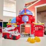 Spin Master Paw Patrol Fire Rescue - Feuerwehr-Station Spielset , Spielgebäude mit Geschoss-Abwurf, Licht- und Soundeffekten,