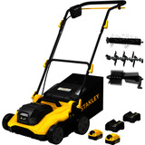 Stanley V 20 Akku-Vertikutierer 36 Volt (2x18V) schwarz/gelb, 2x Li-Ionen Akku 4,0Ah