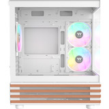 Thermaltake View 170 WS ARGB , Tower-Gehäuse weiß/holz, Tempered Glass x 2, Holz-Struktur