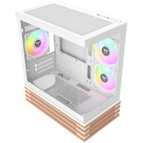 Thermaltake View 170 WS ARGB , Tower-Gehäuse weiß/holz, Tempered Glass x 2, Holz-Struktur
