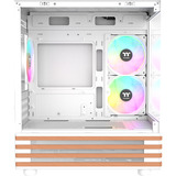 Thermaltake View 170 WS ARGB , Tower-Gehäuse weiß/holz, Tempered Glass x 2, Holz-Struktur