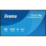 iiyama ProLite LH8664UHS-B3AG, Public Display schwarz (matt), UltraHD/4K, IPS, HDMI, USB-C, USB-Hub