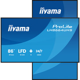 iiyama ProLite LH8664UHS-B3AG, Public Display schwarz (matt), UltraHD/4K, IPS, HDMI, USB-C, USB-Hub