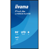 iiyama ProLite LH8664UHS-B3AG, Public Display schwarz (matt), UltraHD/4K, IPS, HDMI, USB-C, USB-Hub